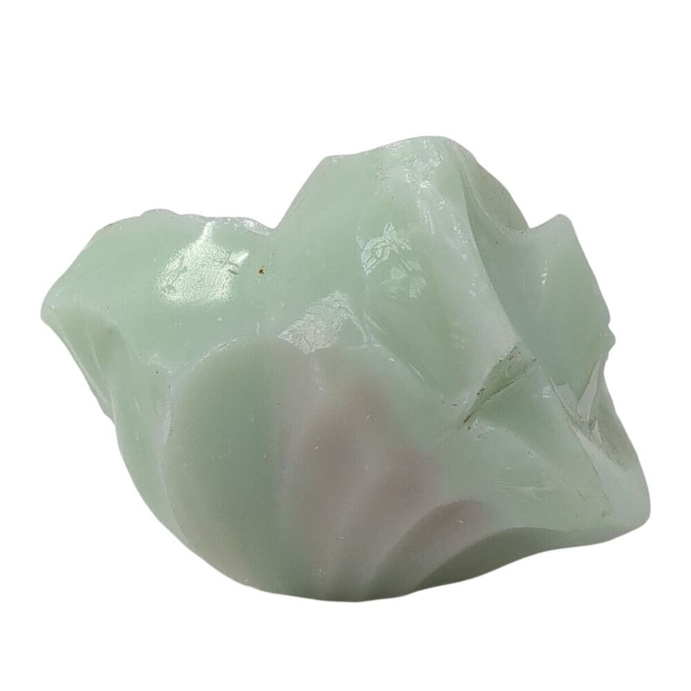 Lime Green Pink‎ Art Glass Cullet Partially Molded Slag #5L113